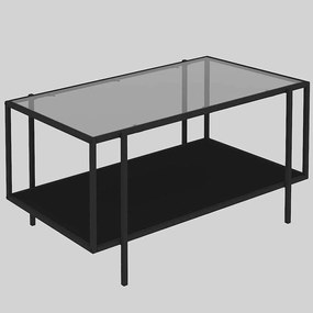 Τραπέζι Σαλονιού Espa 706CLN1162 90x50x45cm Black-Smoke