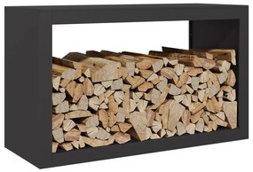 vidaXL Ράφι Καυσόξυλων Μαύρο 100x40x60 εκ. Ατσάλινο