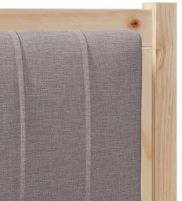 vidaXL Ταπετσαρισμένο κεφαλάρι Καφέ 75 cm Στερεά ξυλεία πεύκου