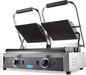 Contact Grill - Grooved - Double Grill Plate - 2 x 22cm