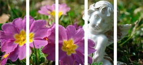Εικόνα 5 μερών άγγελος στον κήπο - 100x50
