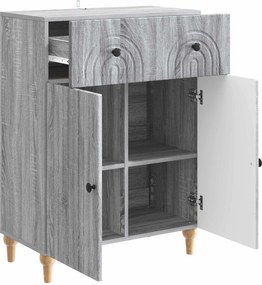 vidaXL Πλαϊνό γραφείο Γκρι Sonoma 66 x 34,5 x 90 εκ Επεξεργασμένο Ξύλο