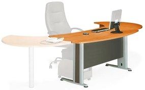WOODWELL ΕΟ999,1ΓEXECUTIVE Γραφείο Απόχρωση Dark Grey - Cherry 180x80x75cm ΕΟ999,1Γ
