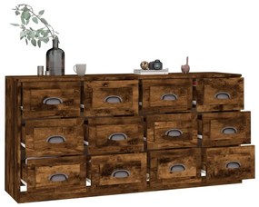 vidaXL Ντουλάπια 2 τεμ. Καπνιστή δρυς Επεξεργασμένο Ξύλο