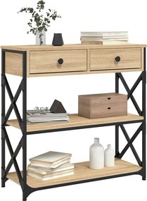 vidaXL Τραπέζι Κονσόλα Sonoma Δρυς 75 x 28 x 75 εκ. Επεξεργασμένο Ξύλο