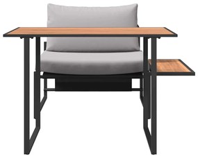 vidaXL Εξωτερική Καρέκλα Χάλυβα 2 pcs Ανοιχτό γκρι Ατσάλι