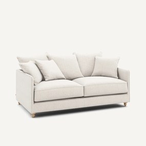 Καναπές-κρεβάτι compact 3 θέσεων, με ύφασμα μελανζέ, LAZARE