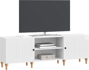 vidaXL Ντουλάπι TV 150 x 31 x 50 εκ. Γυαλιστερό Λευκό