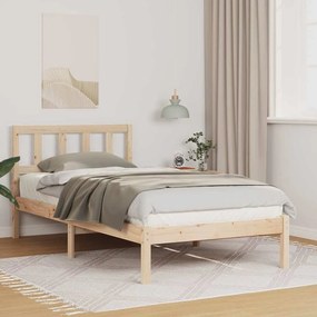 vidaXL Σκελετός Κρεβατιού Καφέ 100 x 200 cm Μασίφ ξύλο πεύκου