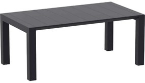 Τραπέζι VEGAS Μαύρο PP 100x180/220x75cm