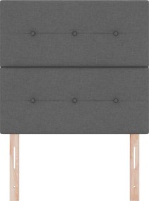 vidaXL Κεφαλάρι με κεφαλάρι Σκούρο Γκρι 80 cm Τεχνητό Δέρμα