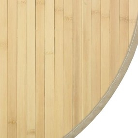 vidaXL Χαλί Στρογγυλό Ανοιχτόχρωμο Φυσικό Χρώμα Μπαμπού 60 εκ.
