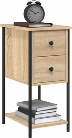 vidaXL Κομοδίνα 2 Τεμ. Sonoma Δρυς 32x42x70 εκ. από Επεξεργασμένο Ξύλο