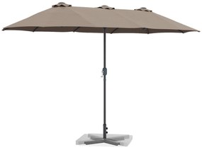 vidaXL Ομπρέλα Κήπου Taupe 380 x 196 x 235 εκ.