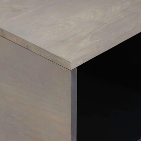 vidaXL Τραπεζάκι σαλονιού Γκρι 80 x 50 x 40 cm Μασίφ ξύλο μάνγκο