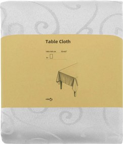 vidaXL Ύφασμα Τραπέζης 5 τμχ. Λευκό 140 x 160 cm Ορθογώνιος