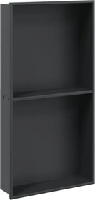 vidaXL Εσοχή Ντους Βουρστ. Μαύρο Ματ 32x62x9 εκ. Αν. Ατσάλι