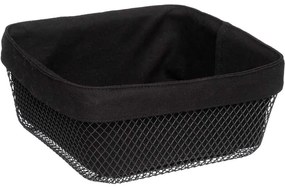 Καλάθι Ψωμιού Μayaj 169227 25,5x25,5x11,5cm Black Marva Μέταλλο
