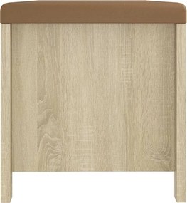 vidaXL Κουτί Αποθήκευσης Sonoma Δρυς 105x40x45εκ Επεξ. Ξύλο+ Μαξιλάρι