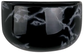 Κασπώ Επιτοίχιο Οβάλ Marble PT3738BK 10,8x9,5cm Black Present Time Ceramic