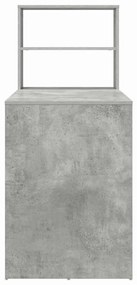 vidaXL Γραφείο Γκρι σκυροδέματος 113 x 54 x 120 εκ. Επεξεργασμένο ξύλο