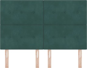 vidaXL Κεφαλάρι Σκούρο Πράσινο 144 cm Βελούδο