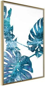 Αφίσα - Sapphire Monstera - 40x60 - Χρυσό - Χωρίς πασπαρτού