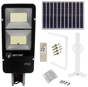 Led Αδιάβροχο Ηλιακό Φωτιστικό Δρόμου 200W 24000LM με Βάση Στήριξης και Τηλεχειριστήριο Jortan JT-YS-200W