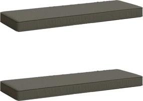 vidaXL Μαξιλάρια Πάγκου 2 Τεμαχίων VUGHT 2 pcs 100% Πολυεστέρας Γκρι