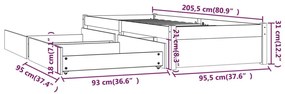 ΠΛΑΙΣΙΟ ΚΡΕΒΑΤΙΟΥ ΜΕ ΣΥΡΤΑΡΙΑ ΛΕΥΚΟ 90 X 200 ΕΚ. 3103464