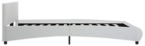vidaXL Πλαίσιο Κρεβατιού με LED Λευκό 180x200 εκ. από Συνθετικό Δέρμα