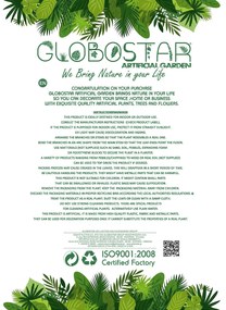 GloboStar® Artificial Garden MUMBAI 20508 Διακοσμητικό Κεραμικό Κασπώ Γλάστρα - Flower Pot Μπλε με Λευκό Φ16 x Υ16.5cm