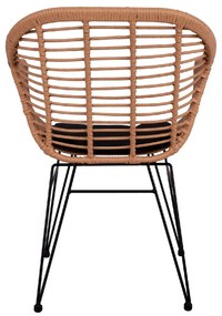 ΠΟΛΥΘΡΟΝΑ ΜΕ ΜΑΞΙΛΑΡΙ ΜΕΤΑΛΛΙΚΗ ALLEGRA HM5450 ΜΕ WICKER ΜΠΕΖ 57,5x59x81Υ εκ.