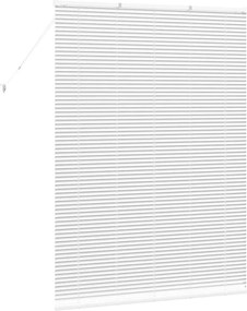 vidaXL Βενετσιάνικες Ρόδες Λευκό 175 x 130 εκ Αλουμίνιο