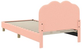 vidaXL Κρεβάτι Παιδικής Κρεβατοκάμαρας με Κεφαλάκι Ροζ 90 x 190 cm