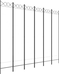 vidaXL Διαχωριστικό Δωματίου με 6 Πάνελ Λευκό 240x200 εκ. από Ύφασμα