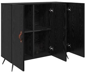 vidaXL Πλαϊνό γραφείο Μαύρο 90 x 34 x 80 εκ. Επεξεργασμένο ξύλο