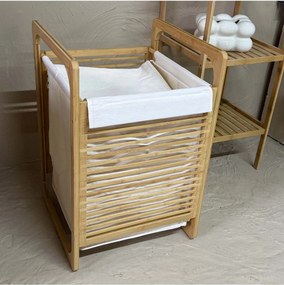 Stewehome Καλάθι ακαθάρτων από μπαμπού Πολύχρωμο 60x40 cm