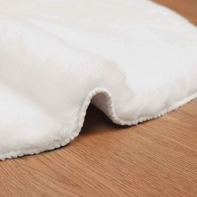vidaXL Χαλιά Ψεύτικου Κουνελιού Olite Λευκό 50 x 80 cm Πολυεστέρας