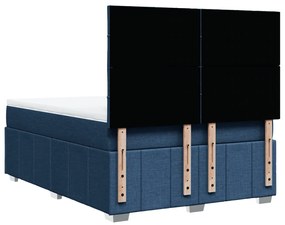 Κρεβάτι Boxspring με Στρώμα Μπλε 160x200 εκ. Υφασμάτινο 3291725