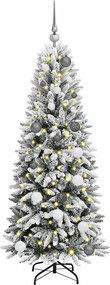 vidaXL Τεχνητό Χριστουγεννιάτικο Δέντρο με 150 LED Λευκό 150 cm