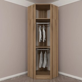 Μονοφυλλη Ντουλαπα Γωνιακη Δρυς KALEO 52x135x210
