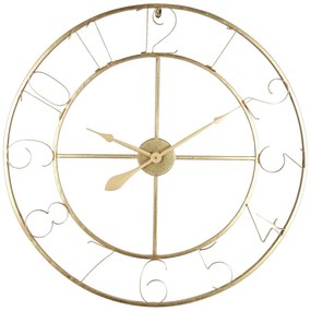Ρολόι τοίχου Compa Inart μέταλλο σε χρυσή απόχρωση 80x3x80εκ