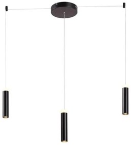 Κρεμαστό Φωτιστικό Οροφής 51567P LED 3X7W 3000K Sunlight-51567P-BLACK-Μαύρο 51567P-BLACK
