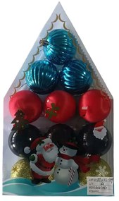 Σετ Χριστουγεννιάτικες μπάλες - 6cm - 12pcs - 231597-231597