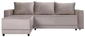 ΓΩΝΙΑΚΟΣ ΚΑΝΑΠΕΣ ΚΡΕΒΑΤΙ Lotos ΚΑΦΕ ΧΡΩΜΑ 237x168x80εκ 21044841