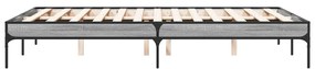 vidaXL Πλαίσιο Κρεβατιού Γκρι Sonoma 120 x 190εκ. Επεξ. Ξύλο &amp; Μέταλλο