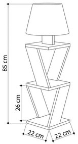 Φωτιστικό δαπέδου PWL-1231 Ε27 λευκό 22x22x85εκ