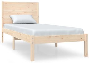 vidaXL Πλαίσιο Κρεβατιού 90 x 190 εκ. από Μασίφ Ξύλο Single