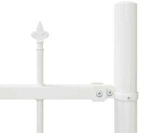 vidaXL Λευκός Κήπος Φράχτης με Τόξο, 3.4μ x 1.25μ - Φτιαγμένος από Χάλυβα